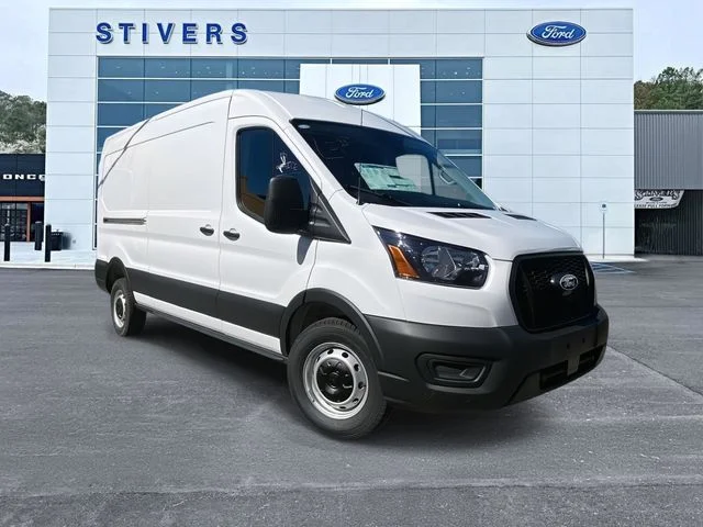 2026 Ford Transit Commercial Cargo Van in Oxford White — front three-quarter view
