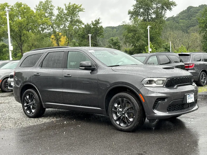 2026 Dodge Durango GT Plus in Vapor Gray — front three-quarter view