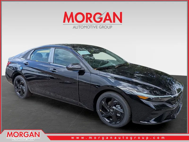 2026 Hyundai ELANTRA SEL Sport Premium in Abyss Black — front three-quarter view