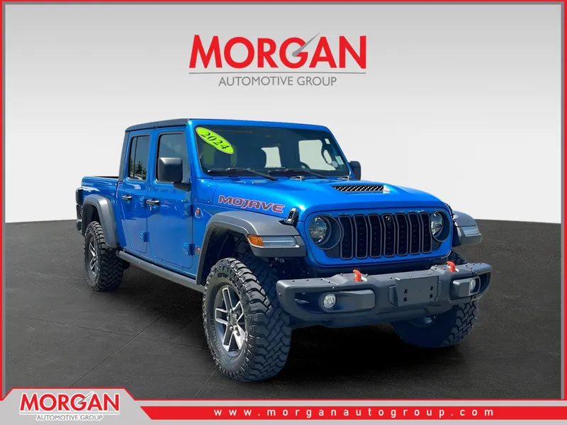 2024 Jeep Gladiator Mojave in Blue — front three-quarter view