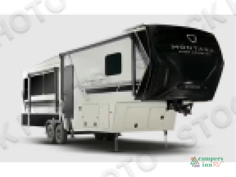 2027 Keystone RV Montana High Country in MYSTIC WHITE — front three-quarter view