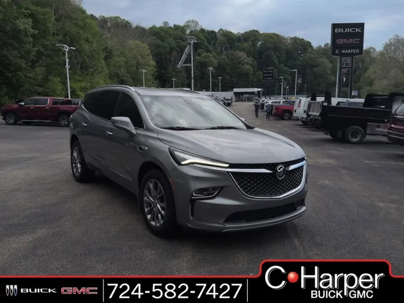 2024 Buick Enclave Avenir in Moonstone Gray Metallic — front three-quarter view