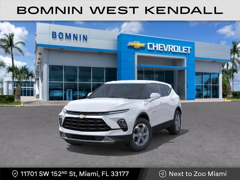 2026 Chevrolet Blazer 2LT in Summit White — front three-quarter view