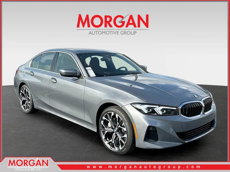 2026 BMW 3 Series 330i in Gray — front three-quarter view