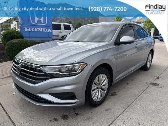 2019 Volkswagen Jetta 1.4T S in Pyrite Silver Metallic — front three-quarter view