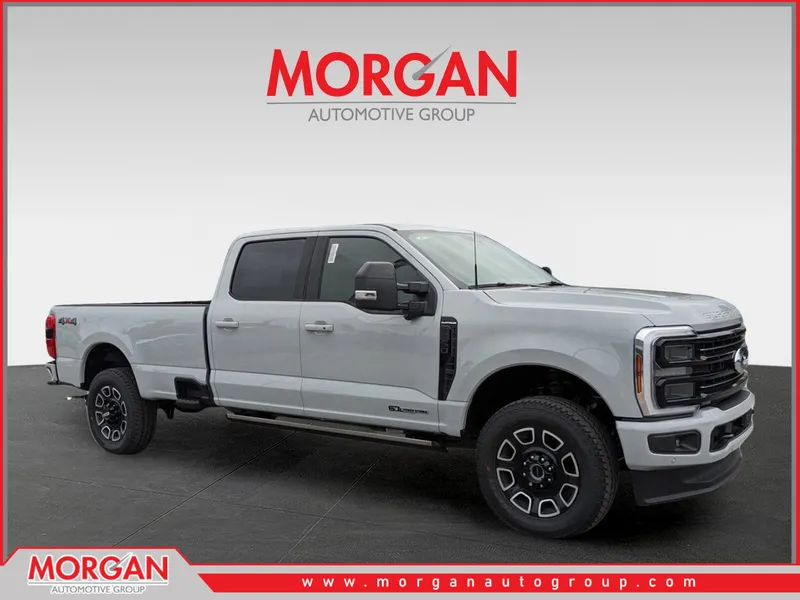 2026 Ford F-250SD Platinum in White — front three-quarter view