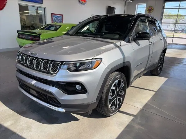 2024 Jeep Compass Limited 4x4 in Black Clearcoat — front three-quarter view