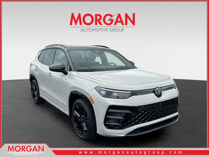 2026 Volkswagen Tiguan SE R-Line Black in Sandstone — front three-quarter view