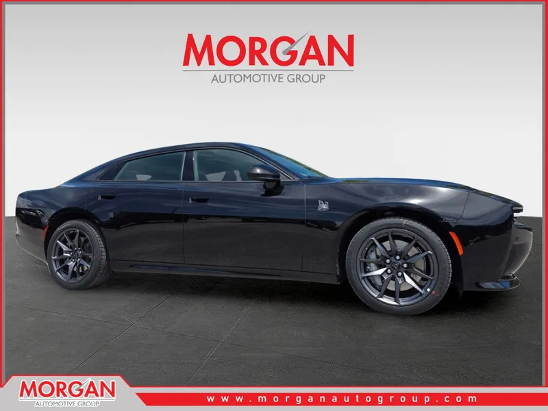 2026 Dodge Charger R/T Scat Pack in Black — front three-quarter view