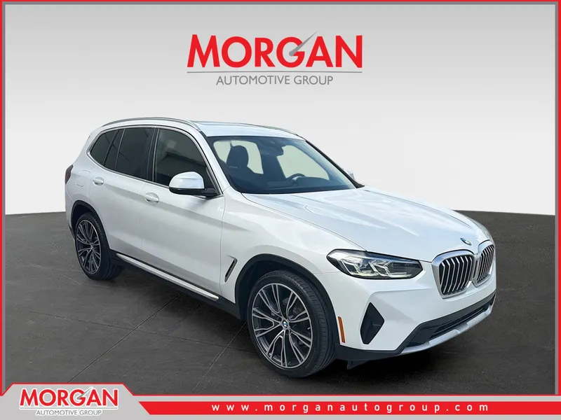 2024 BMW X3 sDrive30i in Mineral White Metallic — front three-quarter view