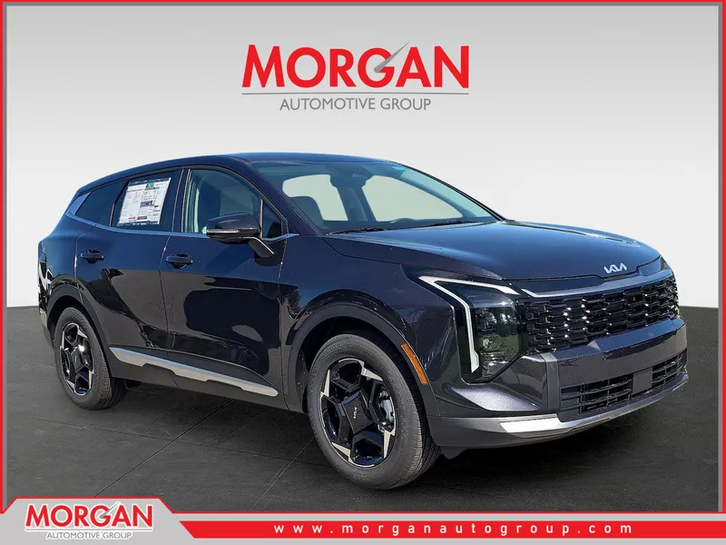 2026 Kia Sportage EX in Panthera Metal Gray — front three-quarter view