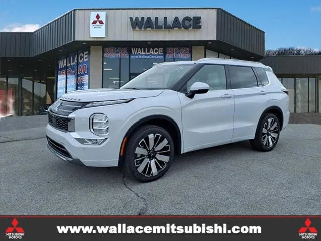 2026 Mitsubishi Outlander SEL in White Diamond Pearl — front three-quarter view