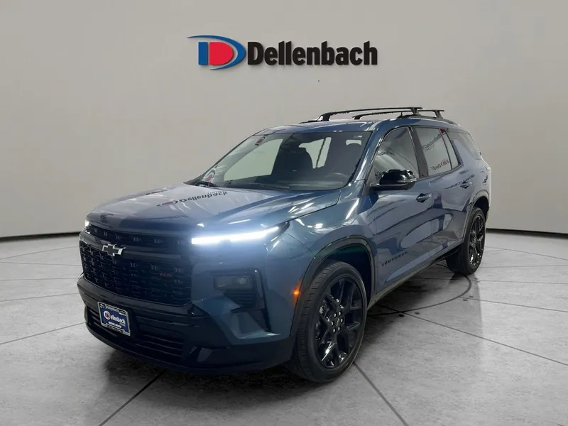 2024 Chevrolet Traverse RS in Lakeshore Blue Metallic — front three-quarter view