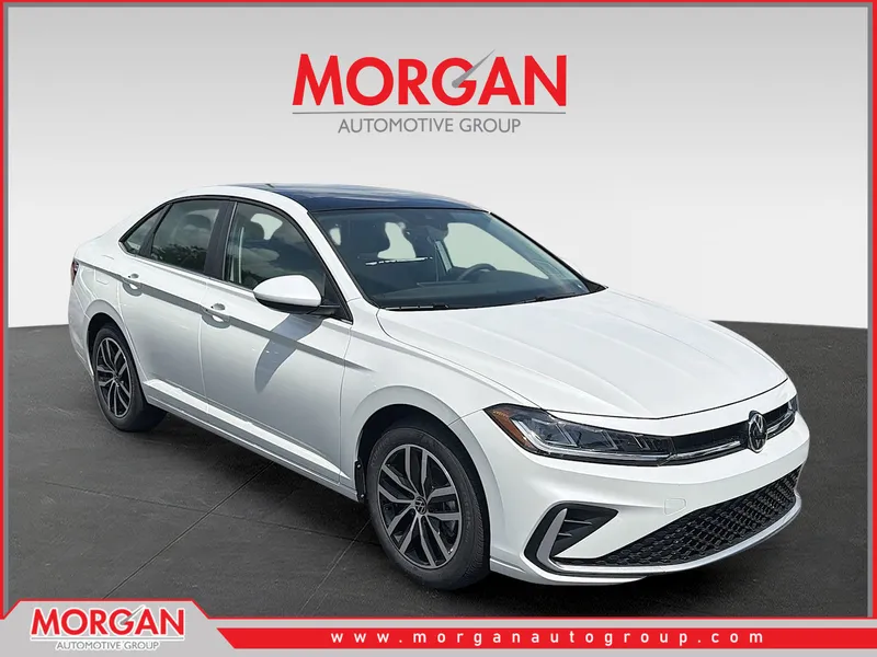 2026 Volkswagen Jetta SE in White Pearl — front three-quarter view