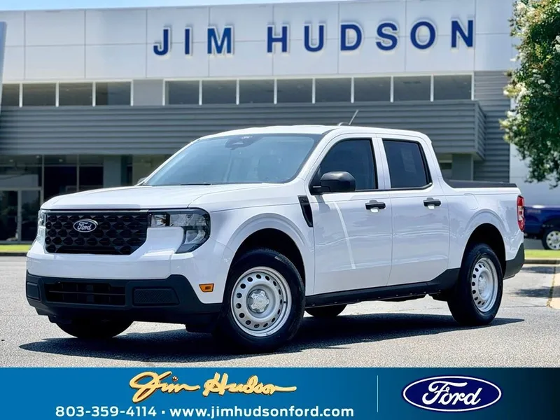 2026 Ford Maverick XL in Oxford White — front three-quarter view
