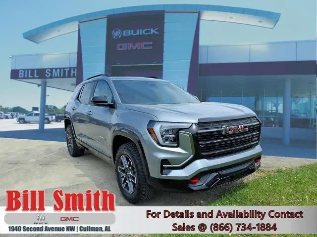 2026 GMC Terrain AT4 in Sterling Metallic — front three-quarter view