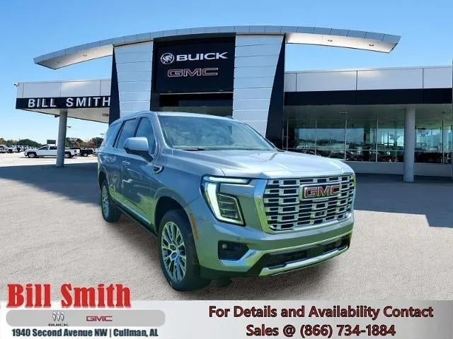 2026 GMC Yukon Denali in Sterling Metallic — front three-quarter view