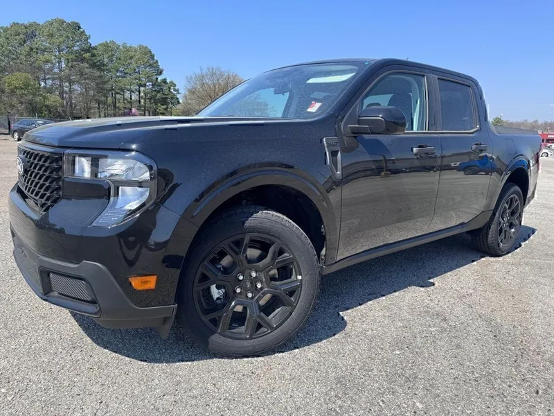2026 Ford Maverick XLT in Shadow Black — front three-quarter view