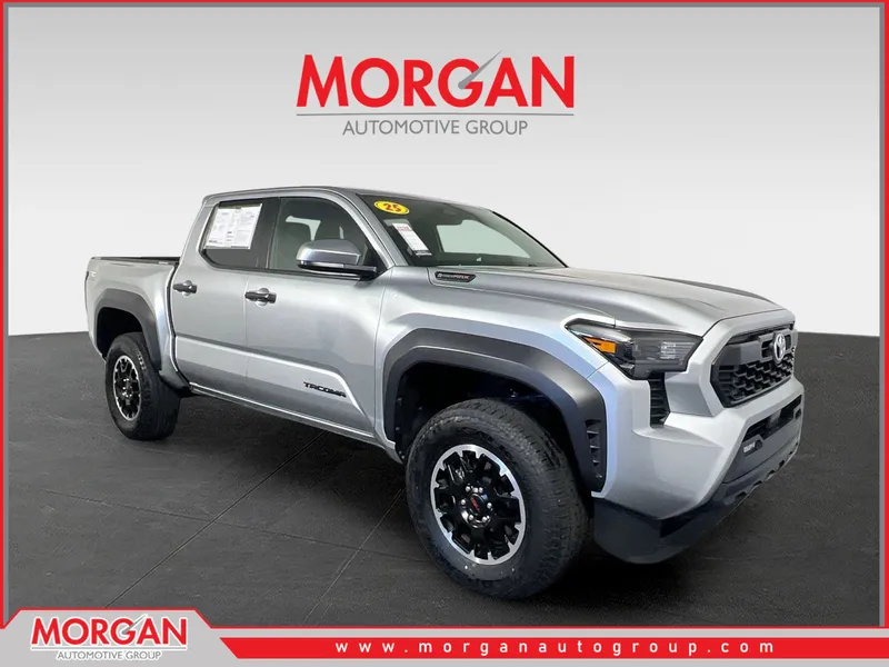 2025 Toyota Tacoma TRD Off Road in Celestial Silver Metallic — front three-quarter view