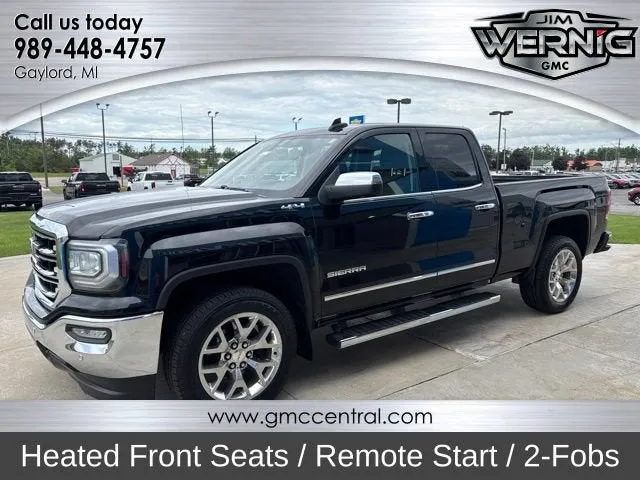 2016 GMC Sierra 1500 SLT in Onyx Black — front three-quarter view