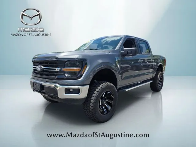 2025 Ford F-150 XLT in Gray — front three-quarter view