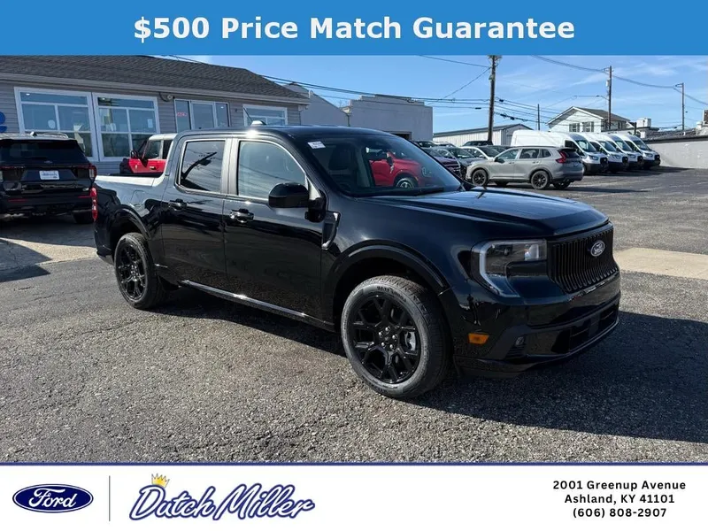2026 Ford Maverick Lobo Standard in Shadow Black — front three-quarter view