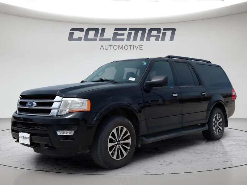 2017 Ford Expedition EL XLT 4WD in Shadow Black — front three-quarter view