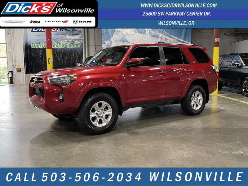 2024 Toyota 4Runner SR5 in Red — front three-quarter view