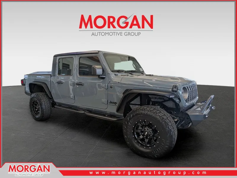2026 Jeep Gladiator Sport S in Gray — front three-quarter view