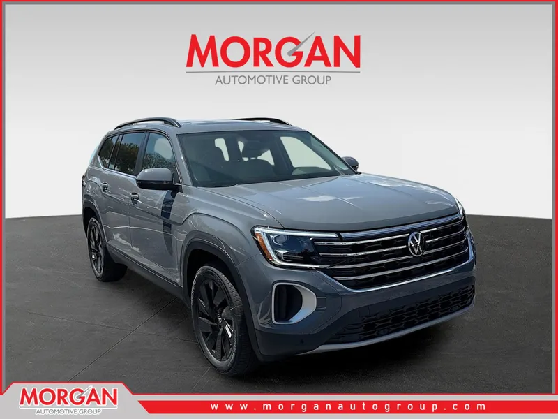 2026 Volkswagen Atlas 2.0T SE w/Technology in Gray — front three-quarter view
