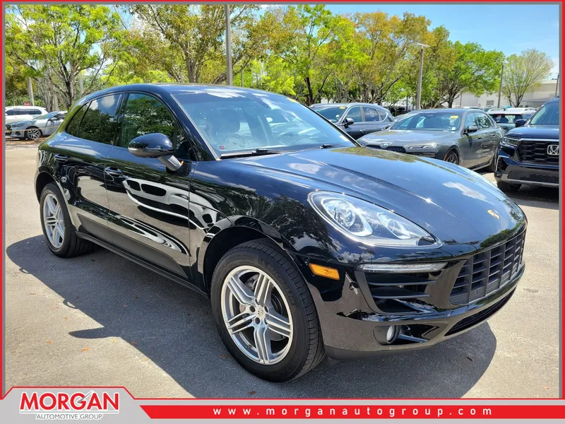 2016 Porsche Macan S in Black — front three-quarter view