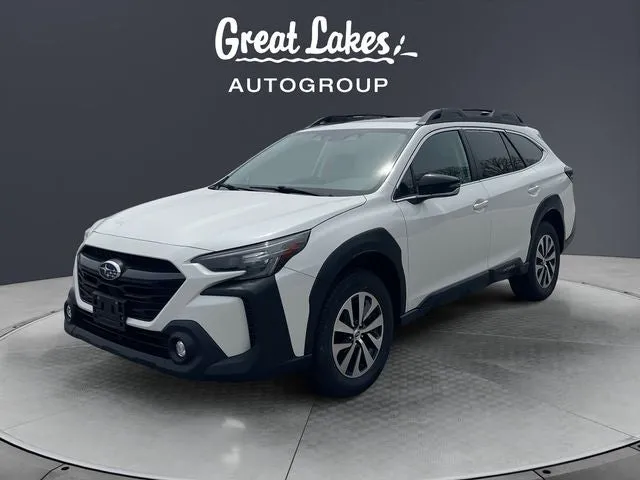 2024 Subaru Outback Premium in Crystal White Pearl — front three-quarter view