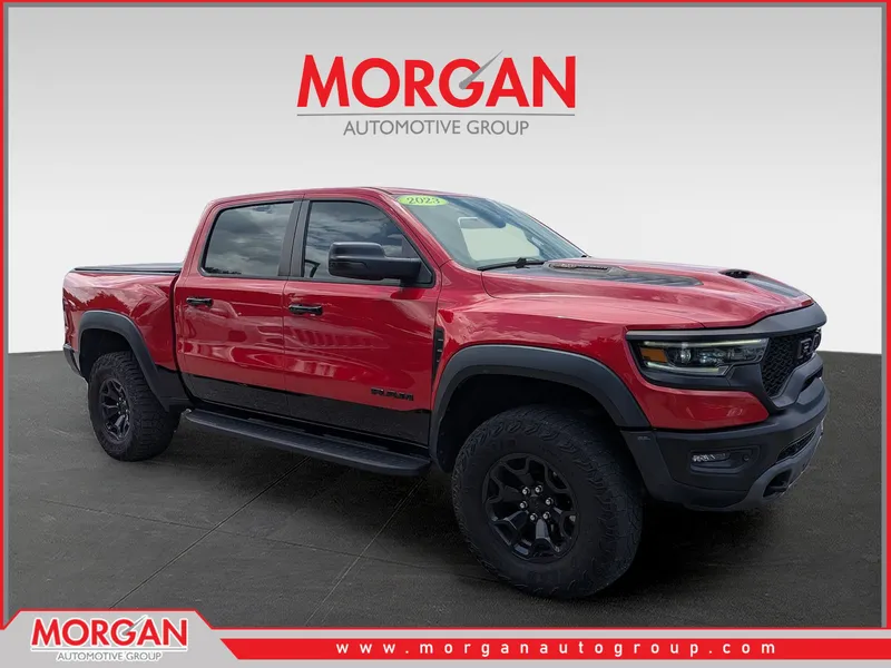 2023 Ram 1500 TRX in Flame Red Clearcoat — front three-quarter view