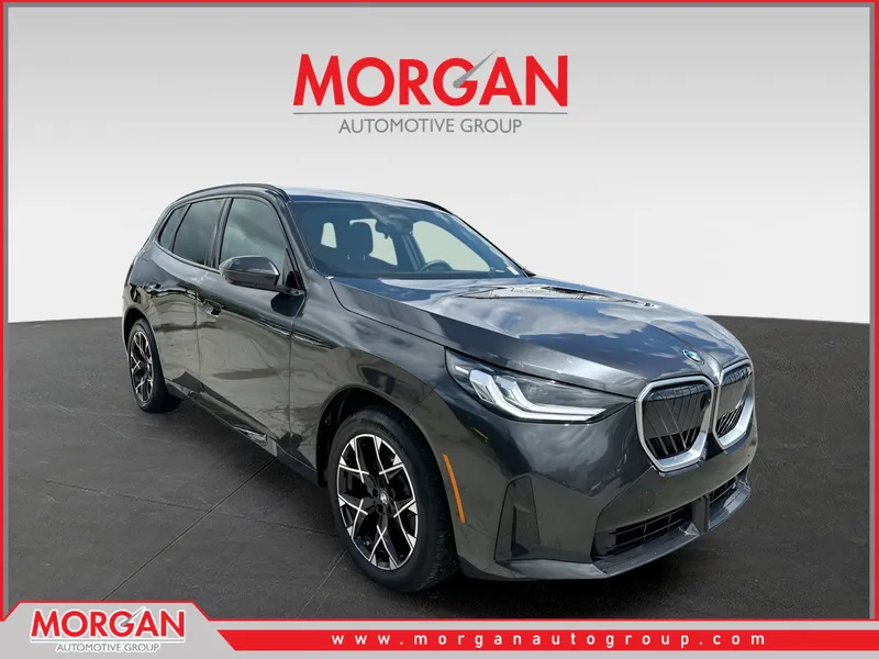 2025 BMW X3 30 xDrive in Dark Graphite — front three-quarter view