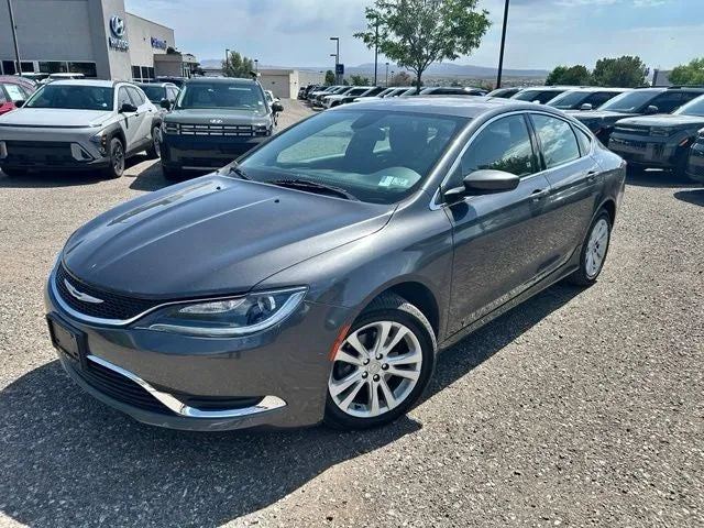 2015 Chrysler 200 Limited in Granite Crystal Metallic Clearcoat — front three-quarter view