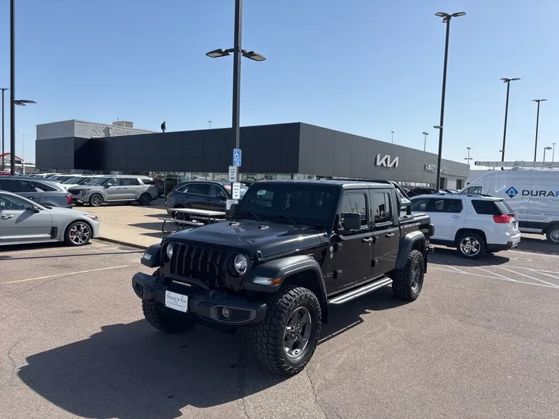 2020 Jeep Gladiator Sport in Black Clearcoat — front three-quarter view