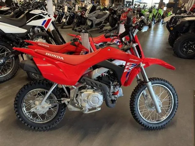 2026 Honda® CRF110F — front three-quarter view