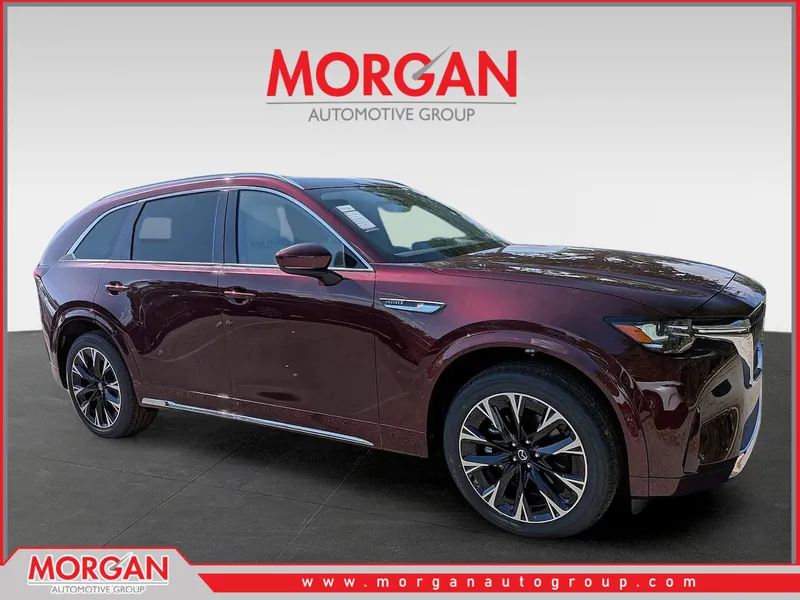 2026 Mazda CX-90 3.3 Turbo S Premium Plus in Red — front three-quarter view