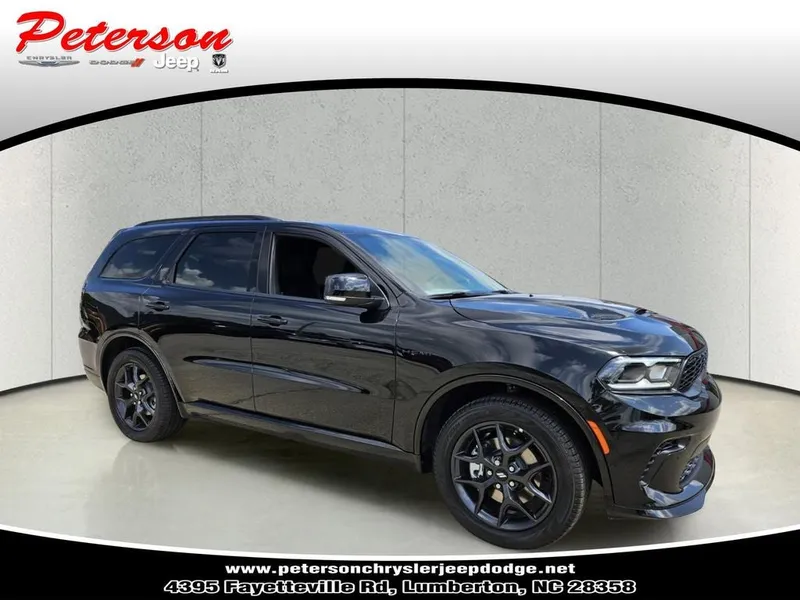 2026 Dodge Durango DURANGO GT PREMIUM AWD HEMI V8 in Diamond Black Clear-Coat Exterior Paint — front three-quarter view