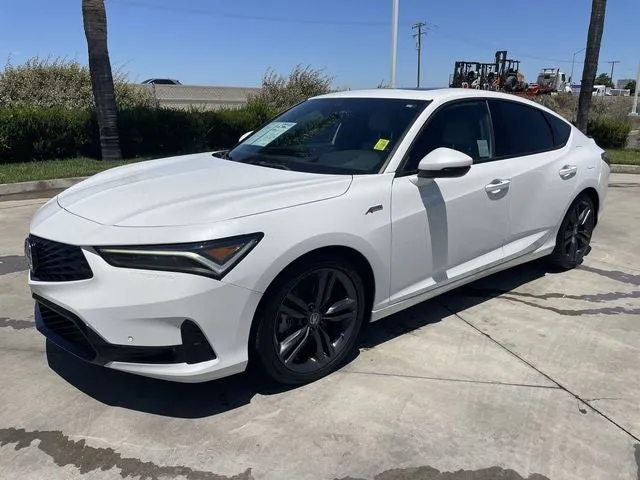 2023 Acura Integra A-Spec Tech Package in White — front three-quarter view