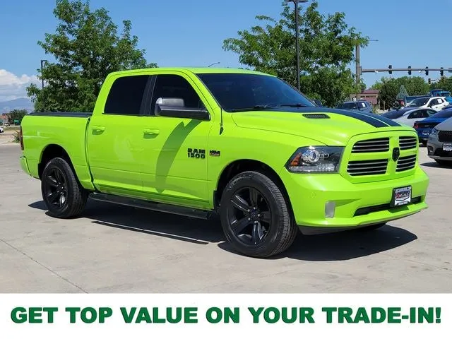 2017 RAM 1500 Sport in Sublime Metallic Clearcoat — front three-quarter view