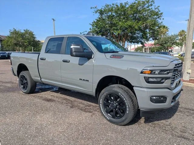 2026 RAM 2500 Big Horn in Ceramic Gray Clear-Coat Exterior Paint — front three-quarter view