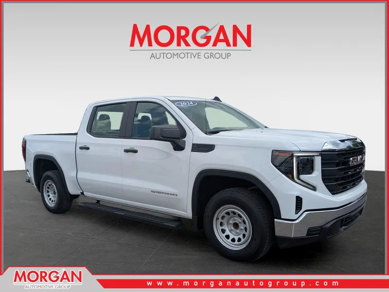 2024 GMC Sierra 1500 Pro in Summit White — front three-quarter view