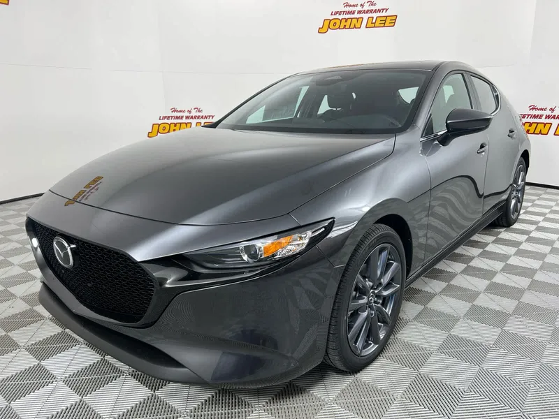 2026 Mazda Mazda3 Hatchback 2.5 S Preferred in Machine Gray Metallic — front three-quarter view
