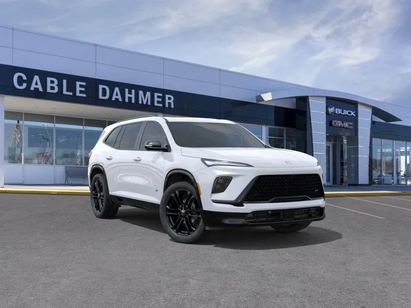 2026 Buick Enclave Sport Touring in Summit White — front three-quarter view