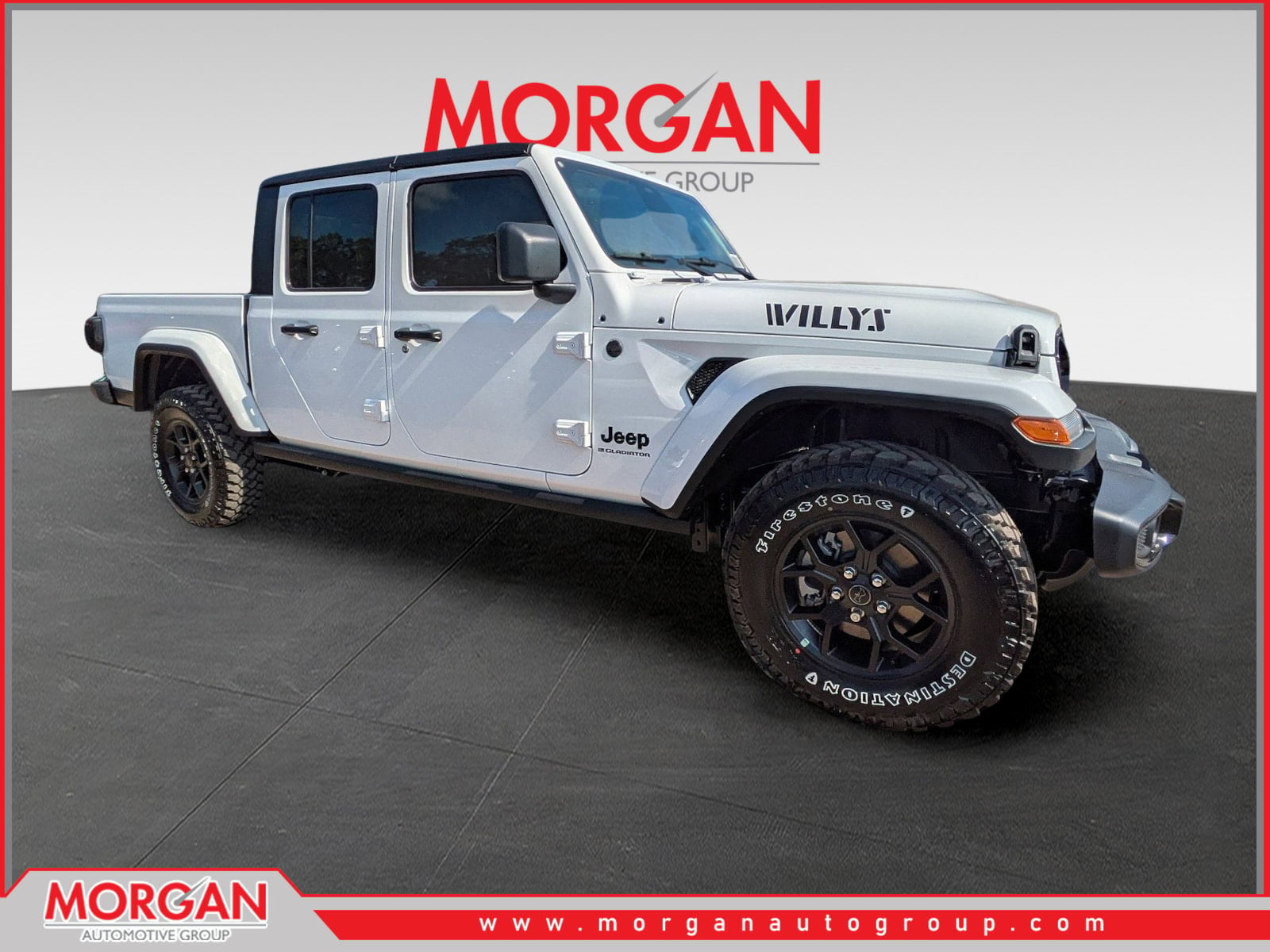 2026 Jeep Gladiator Willys in White/off-white — front three-quarter view