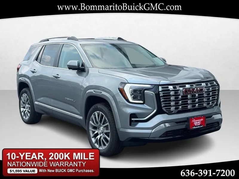 2026 GMC Terrain Denali in Sterling Metallic — front three-quarter view
