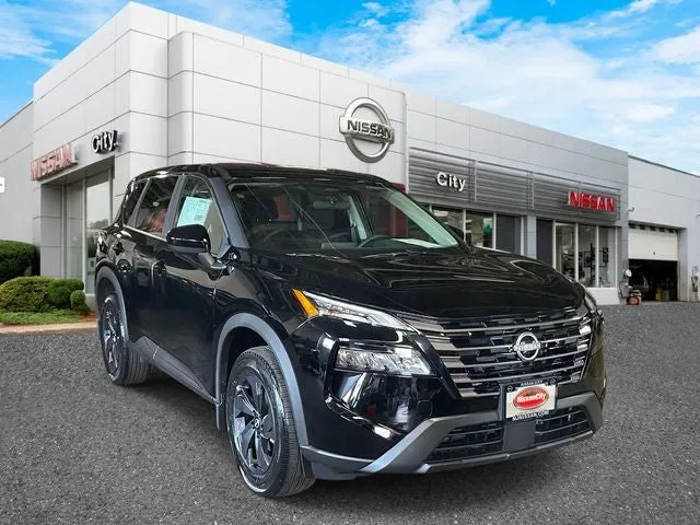 2026 Nissan Rogue SV in Super Black — front three-quarter view