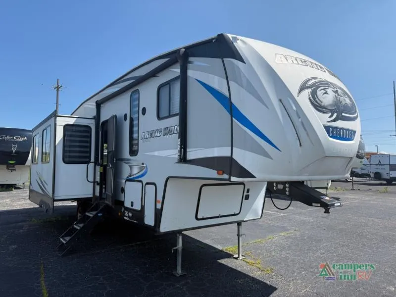 2021 Forest River RV Cherokee Arctic Wolf — front three-quarter view