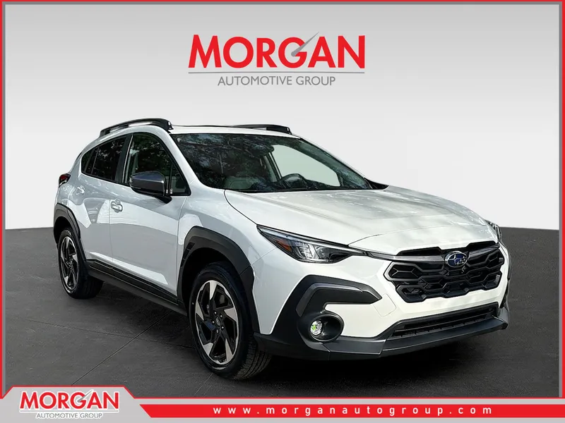 2026 Subaru Crosstrek Limited in Crystal White Pearl — front three-quarter view